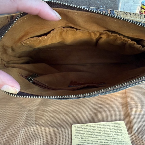 Patricia Nash Tan Map Print Crossbody Bag - Picture 5 of 6